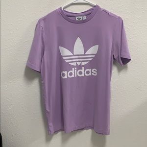 adidas logo lavender tee